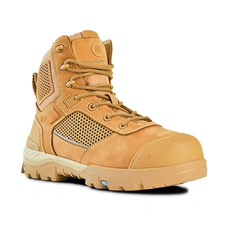 WORKWEAR, SAFETY & CORPORATE CLOTHING SPECIALISTS Avenger - Super Boot Wheat Nubuck Zip / Lace Safety Boot