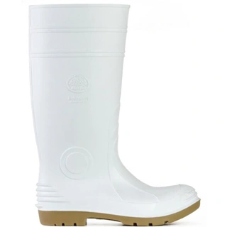 WORKWEAR, SAFETY & CORPORATE CLOTHING SPECIALISTS Jobmaster 2 Gumboots - White / Gristle PVC 400mm Non Safety Gumboot