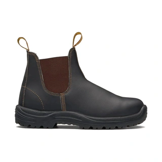WORKWEAR, SAFETY & CORPORATE CLOTHING SPECIALISTS - Brown premium oil tanned leather elastic side safety boot