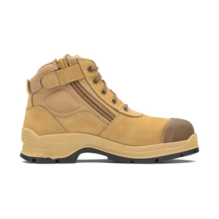 WORKWEAR, SAFETY & CORPORATE CLOTHING SPECIALISTS 318 - Workfit - Wheat Nubuck Zip Side Ankle Safety Hiker