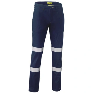 WORKWEAR, SAFETY & CORPORATE CLOTHING SPECIALISTS TAPED BIOMOTION STRETCH COTTON DRILL WORK PANTS