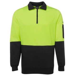 WORKWEAR, SAFETY & CORPORATE CLOTHING SPECIALISTS JB's Hi Vis 1/2 Zip Fleecy Sweat
