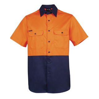 WORKWEAR, SAFETY & CORPORATE CLOTHING SPECIALISTS JB's Hi Vis Two Tone Short Sleeve (190G) Shirt