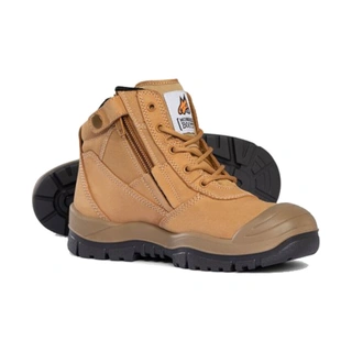 WORKWEAR, SAFETY & CORPORATE CLOTHING SPECIALISTS Wheat ZipSider Boot w/ Scuff Cap