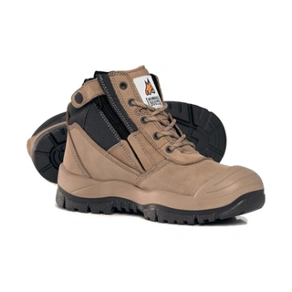 WORKWEAR, SAFETY & CORPORATE CLOTHING SPECIALISTS Stone ZipSider Boot w/ Scuff Cap