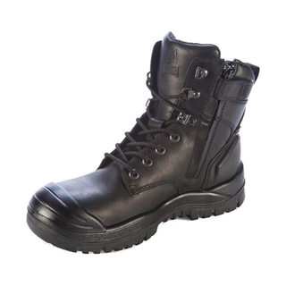 WORKWEAR, SAFETY & CORPORATE CLOTHING SPECIALISTS Black High Ankle ZipSider Boot w/ Scuff Cap