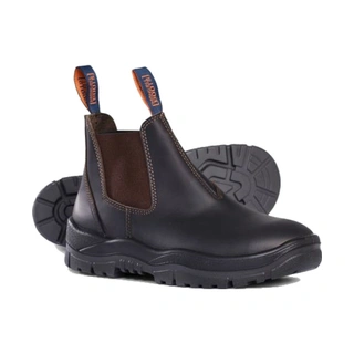 WORKWEAR, SAFETY & CORPORATE CLOTHING SPECIALISTS - Claret Oil Kip Non-Safety V-Cut Elastic Sided Boot