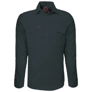 WORKWEAR, SAFETY & CORPORATE CLOTHING SPECIALISTS - Closed Front Shirt Long Sleeves