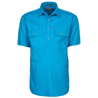 WORKWEAR, SAFETY & CORPORATE CLOTHING SPECIALISTS - Closed Front Men's Pilbara Shirt - Short Sleeve