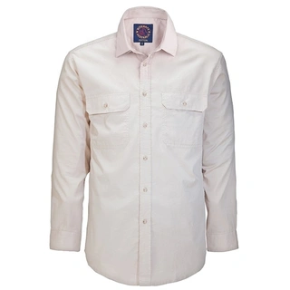 WORKWEAR, SAFETY & CORPORATE CLOTHING SPECIALISTS Open Front Men's Pilbara Shirt - Long Sleeve