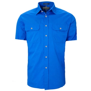 WORKWEAR, SAFETY & CORPORATE CLOTHING SPECIALISTS Men's Pilbara Shirt - Open Front - Short Sleeve