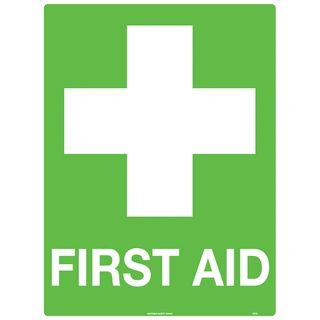 WORKWEAR, SAFETY & CORPORATE CLOTHING SPECIALISTS - 90x55mm - Self Adhesive - Sheet of 10 - First Aid