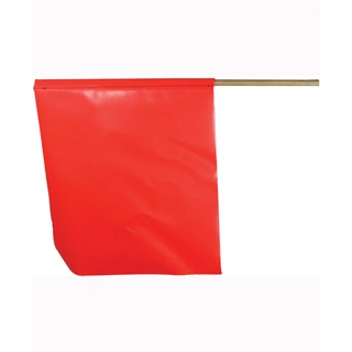 WORKWEAR, SAFETY & CORPORATE CLOTHING SPECIALISTS 300x300mm - Fluoro Flag on Dowel